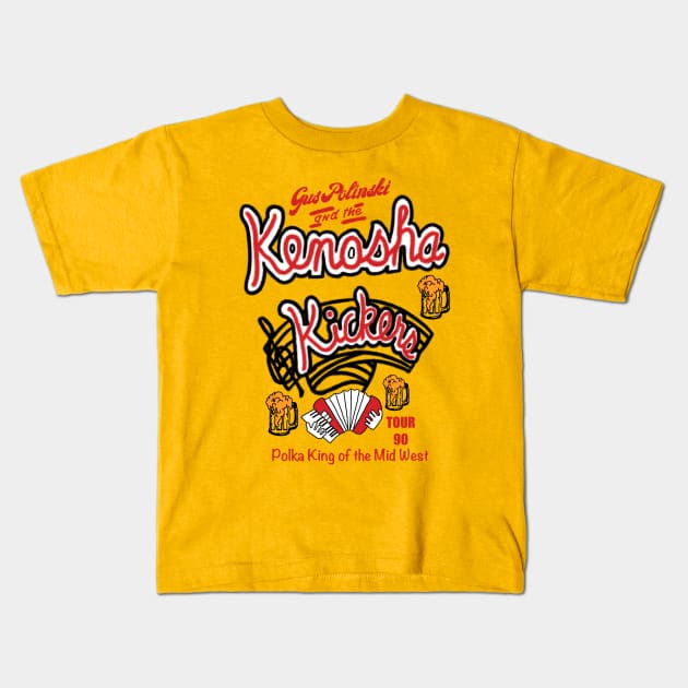 Kenosha Kickers the Polka King Kids T-Shirt by Azalmawah